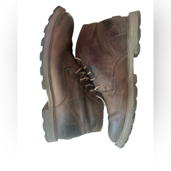 Sorel mens brown leather boots waterproof Madison size 8.5M old money classy - Picture 1 of 7